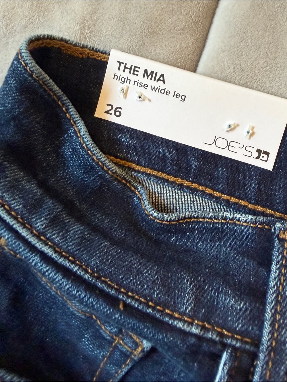 Joe’s Jeans “The Mia” High Rise Wide Leg Long Inseam - NWT - 26x33 - Med Blue - Picture 9 of 12